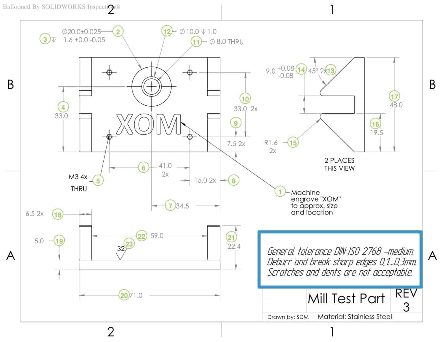 How To Prepare A Perfect Technical Drawing Xometry Europe