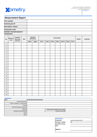 Certifications and Inspection Reports | Xometry Europe