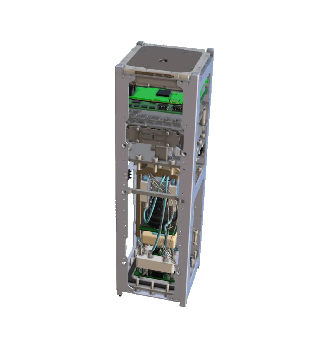 3D design of the nanosatellite with an integrated laboratory